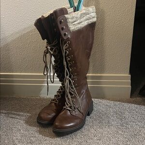 Torrid Brown Lace-Up Boots